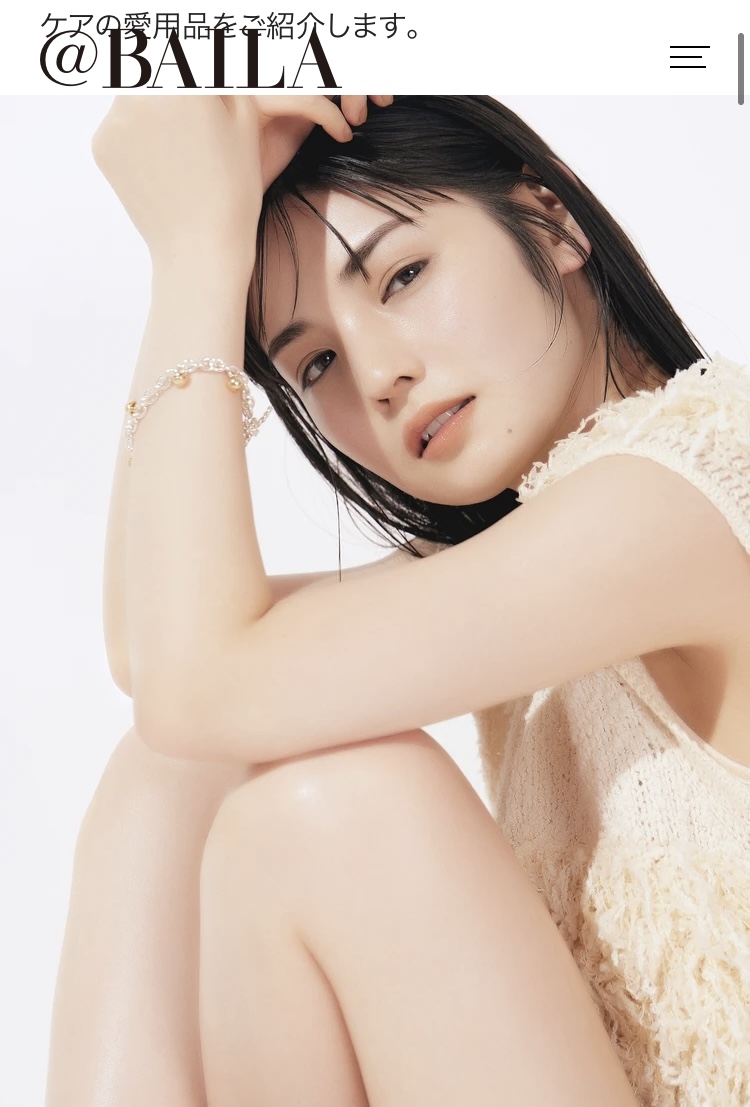歌手の道重さゆみさん愛用コスメ企画でSBCP生ミネラルミスト＋がBAILAオンラインに掲載されました。